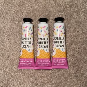 New Bath & Body Works Vanilla Butter Cream set of 3 Mini Collection